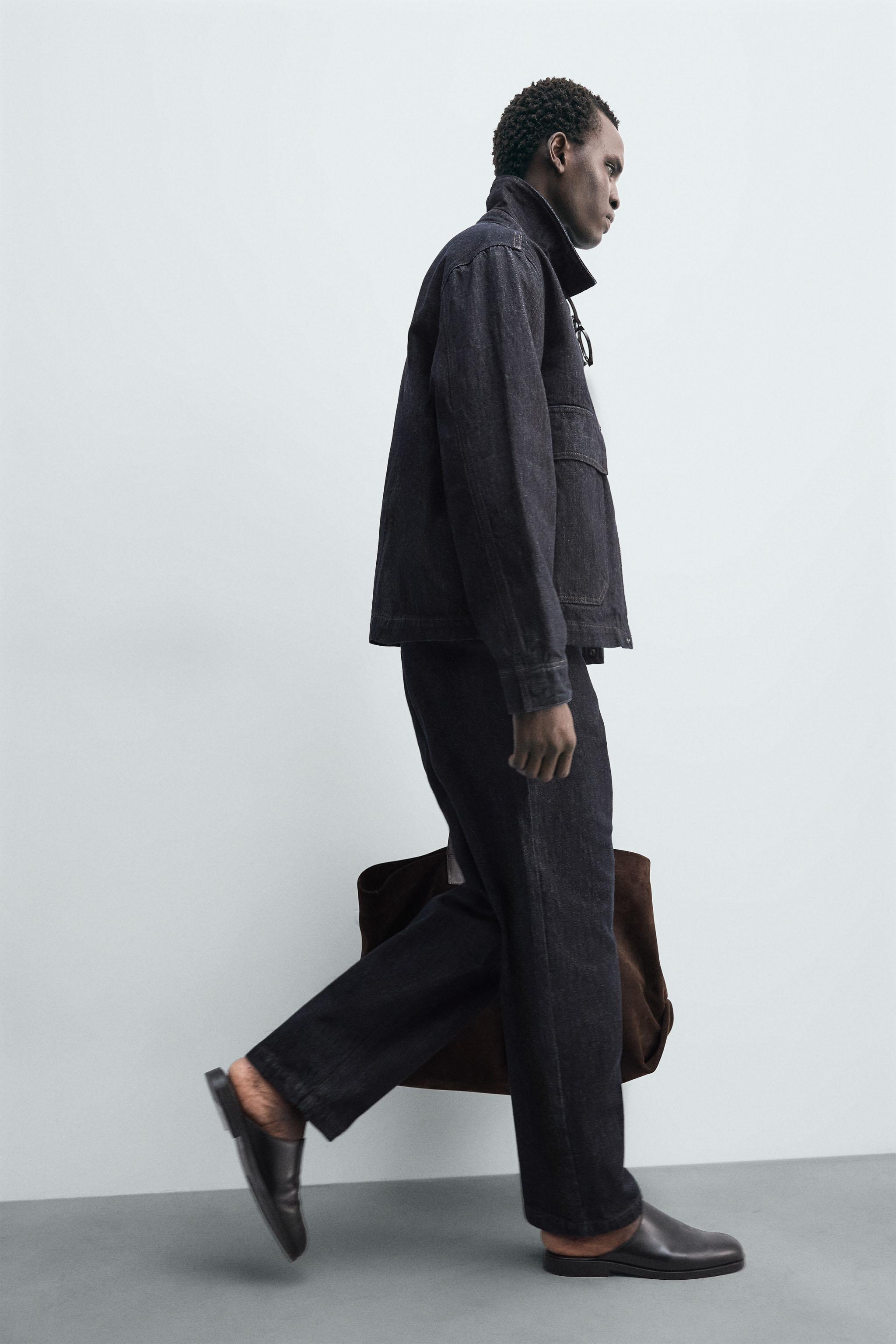 RELAXED FIT DENIM CHINO PANTS